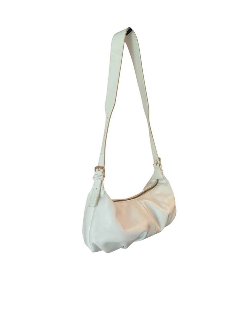 CLUCI White Vegan Soft Leather Slouchy hobo bag